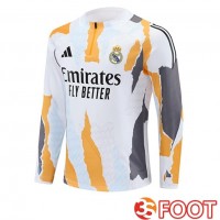 Training Sweatshirt Real Madrid Blanc Jaune 2025/2026