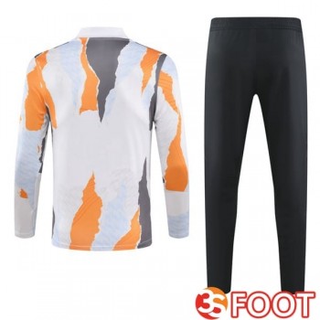 Ensemble Survetement De Foot Real Madrid Blanc Jaune 2025/2026