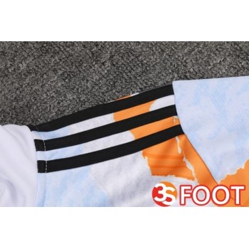 Ensemble Survetement De Foot Real Madrid Blanc Jaune 2025/2026