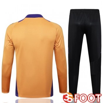 Ensemble Survetement De Foot Real Madrid Orange 2025/2026