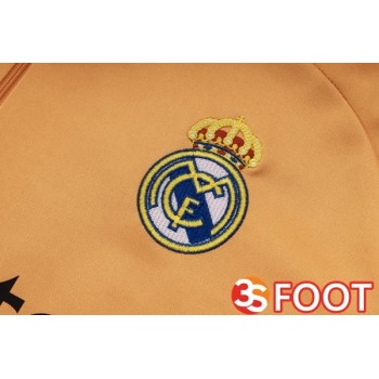 Ensemble Survetement De Foot Real Madrid Orange 2025/2026