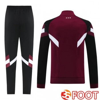 Ensemble Survetement De Foot - Veste AFC Ajax Rouge 2025/2026