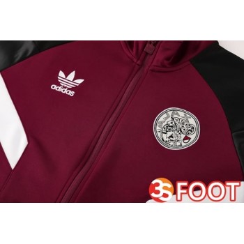 Ensemble Survetement De Foot - Veste AFC Ajax Rouge 2025/2026