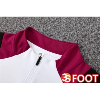 Ensemble Survetement De Foot Manchester United Blanc Noir 2025/2026