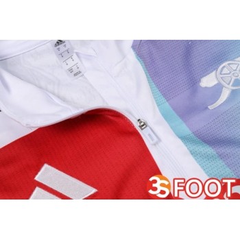 Ensemble Survetement De Foot Arsenal Rouge Blanc 2025/2026