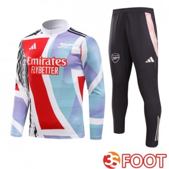 Ensemble Survetement De Foot Arsenal Rouge Blanc 2025/2026