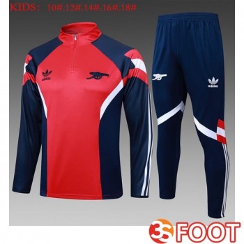 Ensemble Survetement De Foot Arsenal Enfant Rouge 2025/2026