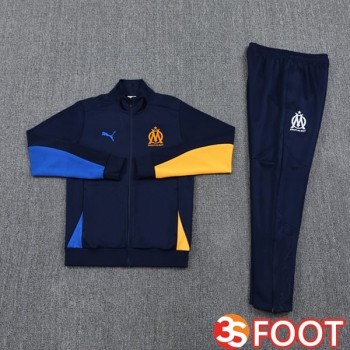 Ensemble Survetement De Foot - Veste Marseille OM Bleu Royal 2025/2026