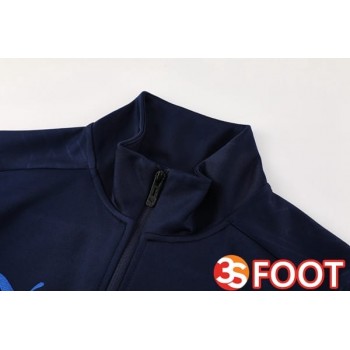 Ensemble Survetement De Foot - Veste Marseille OM Bleu Royal 2025/2026