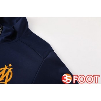 Ensemble Survetement De Foot - Veste Marseille OM Bleu Royal 2025/2026