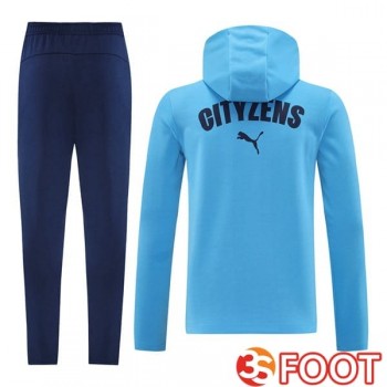 Survetement De Foot - Coupe Vent Manchester City Bleu 2025/2026