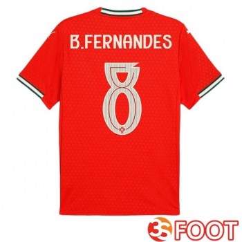 Maillot Foot Equipe De Portugal (B. FERNANDES 8) Domicile Rouge 2025/2026