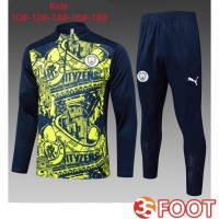 Ensemble Survetement De Foot Manchester City Enfant Vert Bleu Royal 2025/2026