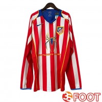 Maillot De Foot Atletico Madrid Retro Domicile Manches Longues 2004/2005