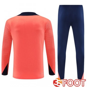 Ensemble Survetement De Foot FC Barcelone Orange 2025/2026