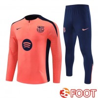 Ensemble Survetement De Foot FC Barcelone Orange 2025/2026