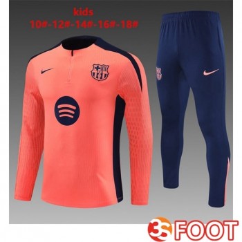 Ensemble Survetement De Foot FC Barcelone Enfant Orange 2025/2026