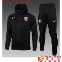 Veste A Capuche Survetement De Foot FC Barcelone Enfant Noir 2025/2026