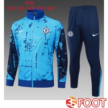 Ensemble Survetement De Foot - Veste FC Chelsea Enfant Bleu 2025/2026