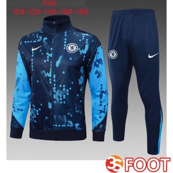 Ensemble Survetement De Foot - Veste FC Chelsea Enfant Bleu Royal 2025/2026