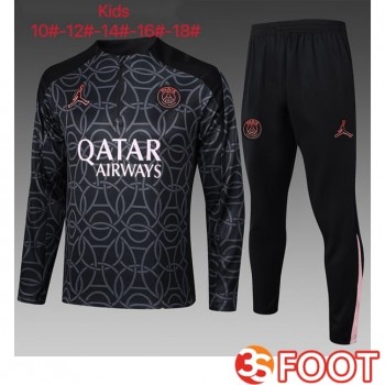 Ensemble Survetement De Foot Paris PSG Enfant Noir 2025/2026