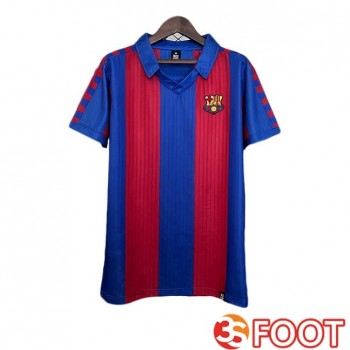 Maillot De Foot FC Barcelone Retro Domicile Bleu Rouge 1991-1992