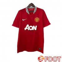 Maillot De Foot Manchester United Retro Domicile Rouge 2011-2012