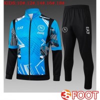 Ensemble Survetement De Foot - Veste SSC Naples Enfant Bleu 2025/2026