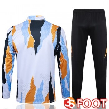 Ensemble Survetement De Foot Real Madrid Blanc Jaune 2025/2026