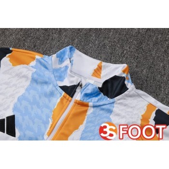 Ensemble Survetement De Foot Real Madrid Blanc Jaune 2025/2026