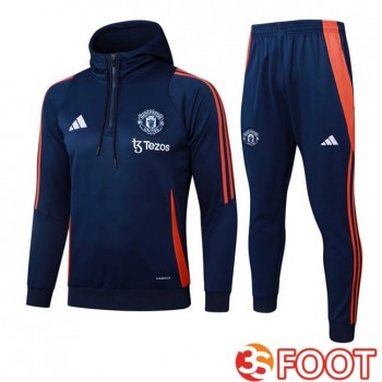 Survetement De Foot - Sweat A Capuche Manchester United Bleu Royal 2025/2026
