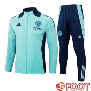 Ensemble Survetement De Foot - Veste Manchester United Vert 2025/2026