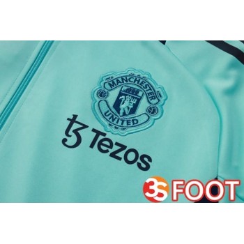 Ensemble Survetement De Foot - Veste Manchester United Vert 2025/2026