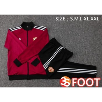 Ensemble Survetement De Foot - Veste Manchester United Rouge 2025/2026