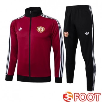Ensemble Survetement De Foot - Veste Manchester United Rouge 2025/2026