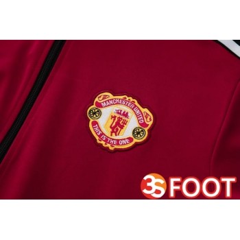Ensemble Survetement De Foot - Veste Manchester United Rouge 2025/2026