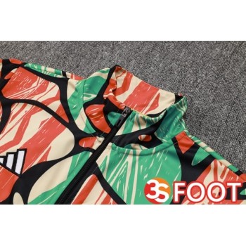 Ensemble Survetement De Foot - Veste Arsenal Rouge Vert 2025/2026