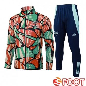 Ensemble Survetement De Foot - Veste Arsenal Rouge Vert 2025/2026
