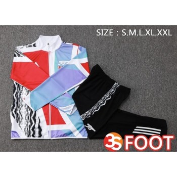 Ensemble Survetement De Foot - Veste Arsenal Rouge Blanc 2025/2026
