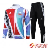 Ensemble Survetement De Foot - Veste Arsenal Rouge Blanc 2025/2026