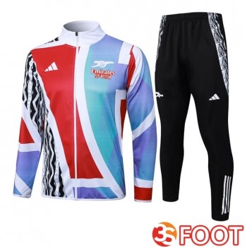 Ensemble Survetement De Foot - Veste Arsenal Rouge Blanc 2025/2026