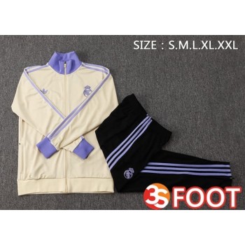 Ensemble Survetement De Foot - Veste Real Madrid Jaune 2025/2026