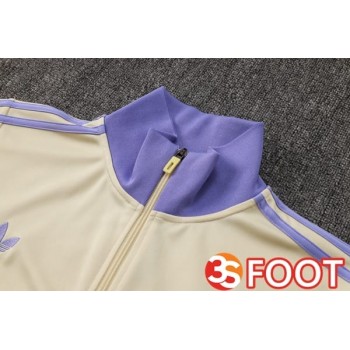 Ensemble Survetement De Foot - Veste Real Madrid Jaune 2025/2026