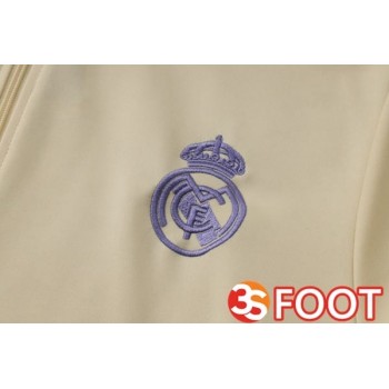 Ensemble Survetement De Foot - Veste Real Madrid Jaune 2025/2026