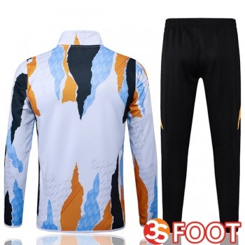 Ensemble Survetement De Foot - Veste Real Madrid Blanc Bleu 2025/2026