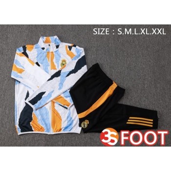 Ensemble Survetement De Foot - Veste Real Madrid Blanc Bleu 2025/2026