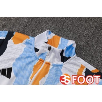 Ensemble Survetement De Foot - Veste Real Madrid Blanc Bleu 2025/2026