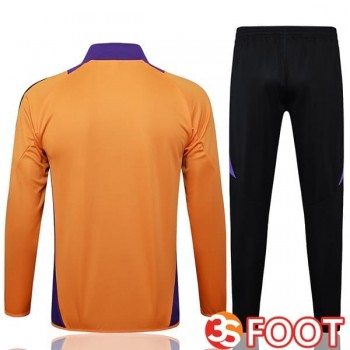 Ensemble Survetement De Foot - Veste Real Madrid Orange 2025/2026