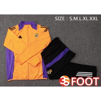 Ensemble Survetement De Foot - Veste Real Madrid Orange 2025/2026