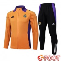 Ensemble Survetement De Foot - Veste Real Madrid Orange 2025/2026
